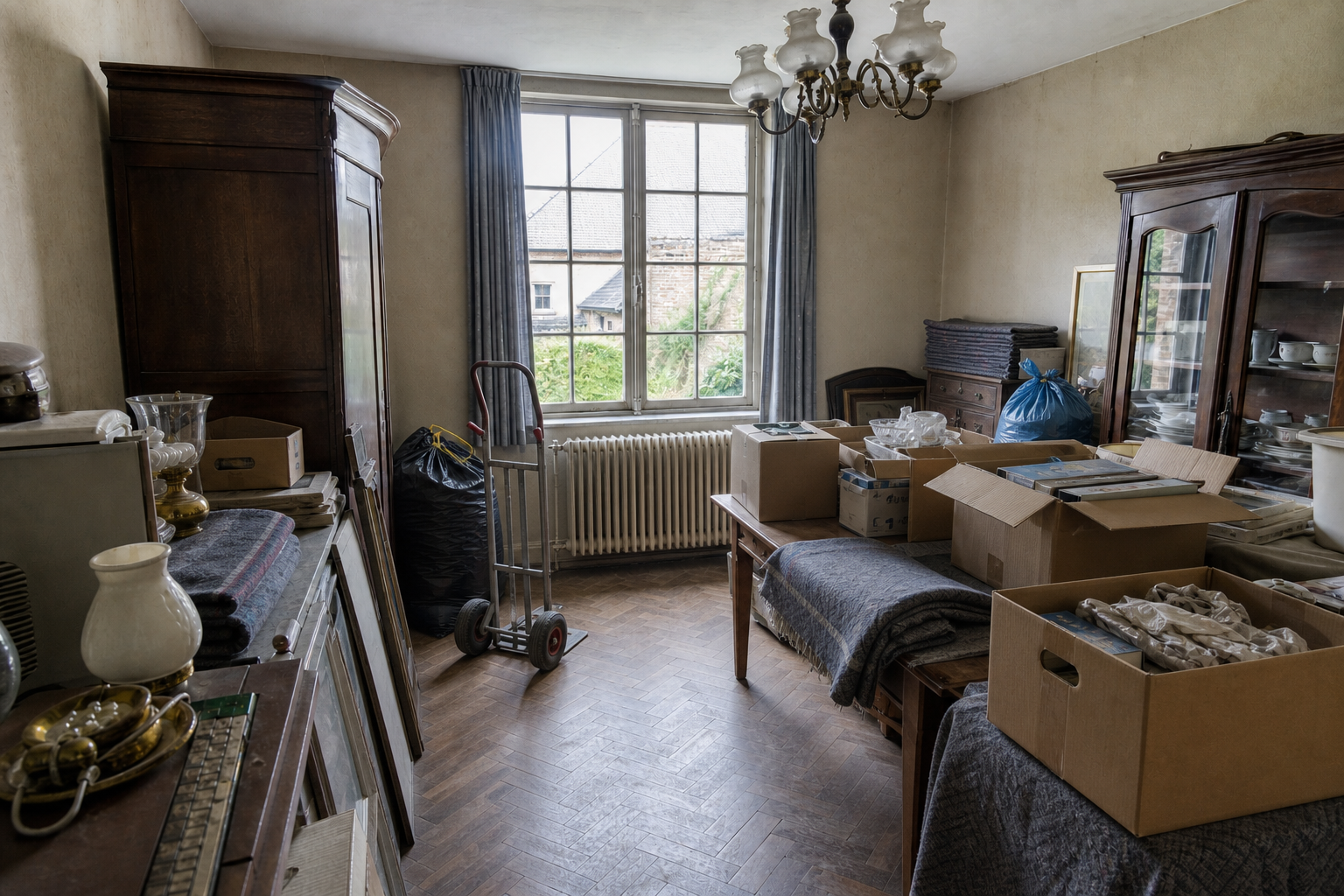 Vide maison villageoise à Affligem : avant, en cours et après — intervention en cours