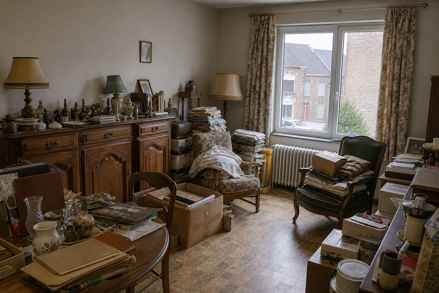 Vide maison familiale à Anderlues : avant, en cours et après — avant débarras