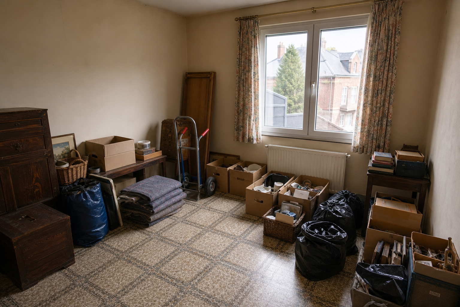 Vide maison familiale à Anderlues : avant, en cours et après — intervention en cours