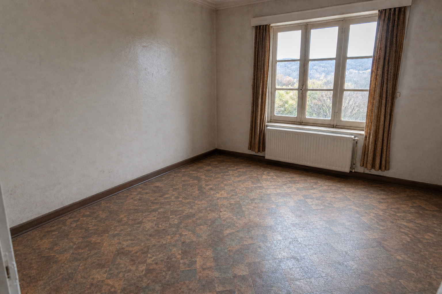 Vide maison de village à Anhée : avant, en cours et après — après débarras