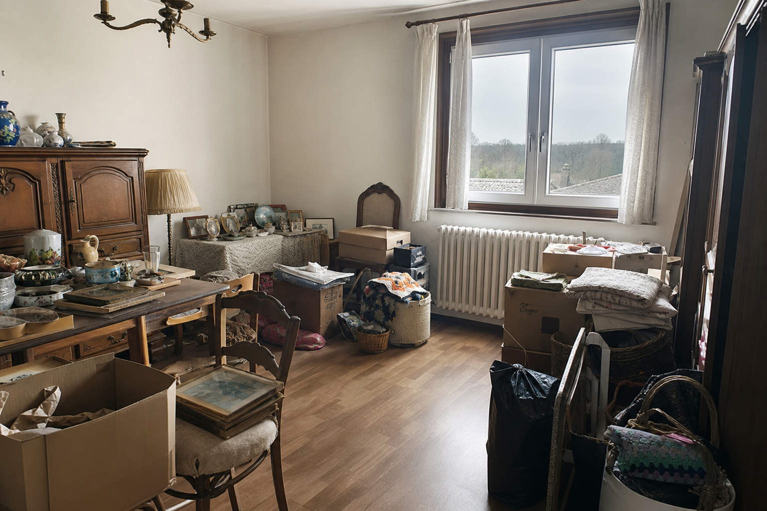 Débarras après départ en maison de repos à Assesse : avant, en cours et après — avant débarras