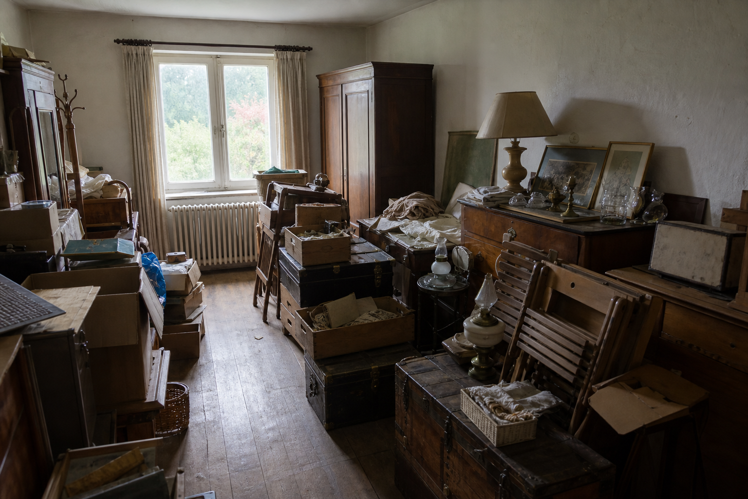 Vide maison villageoise avec grange à Attert : avant, en cours et après — avant débarras