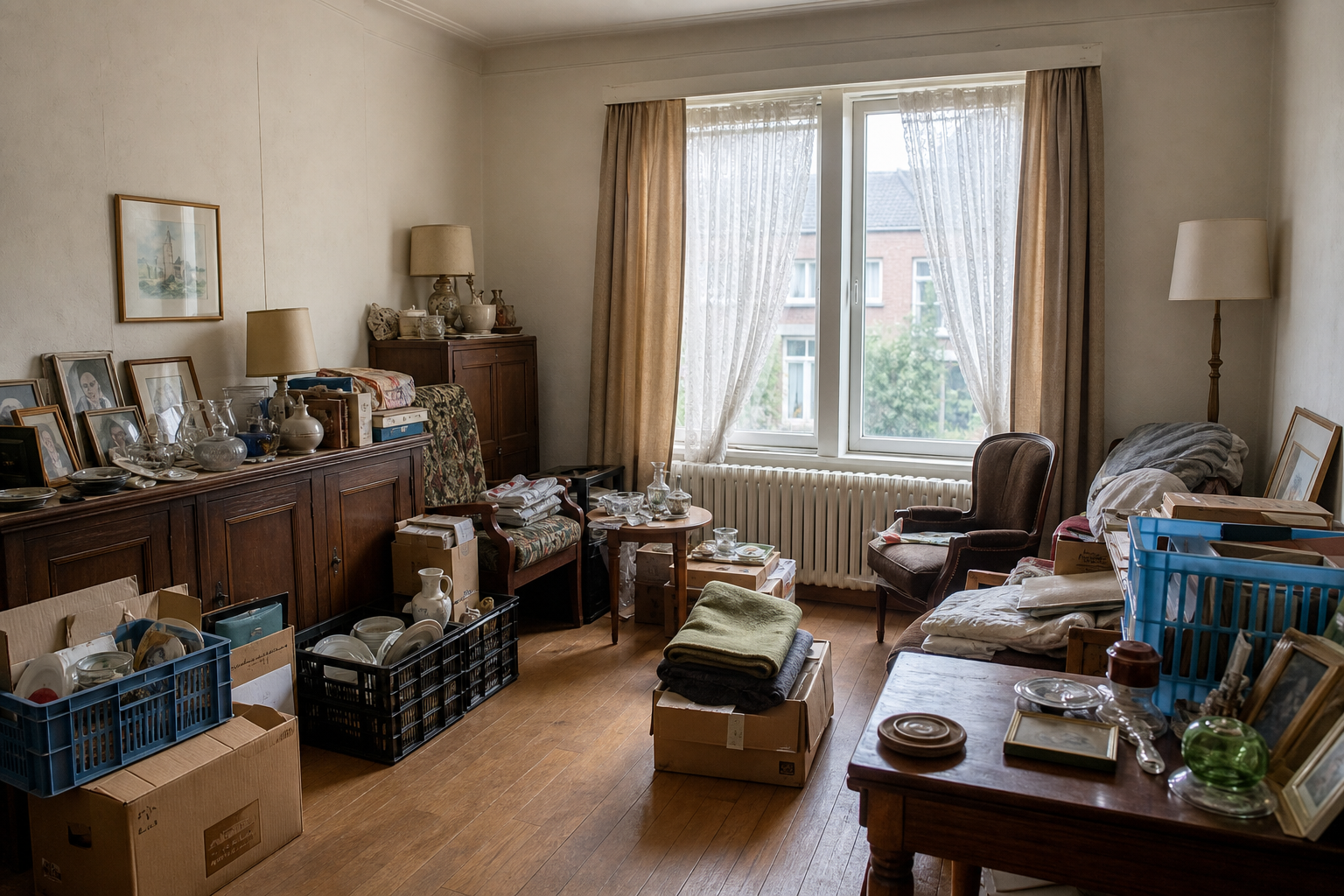 Débarras après départ en maison de repos à Berlaar : avant, en cours et après — avant débarras