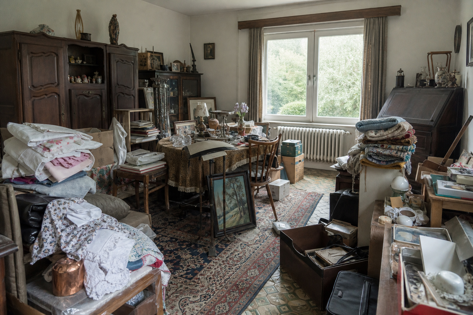 Vide maison familiale à Bièvre : avant, en cours et après — avant débarras