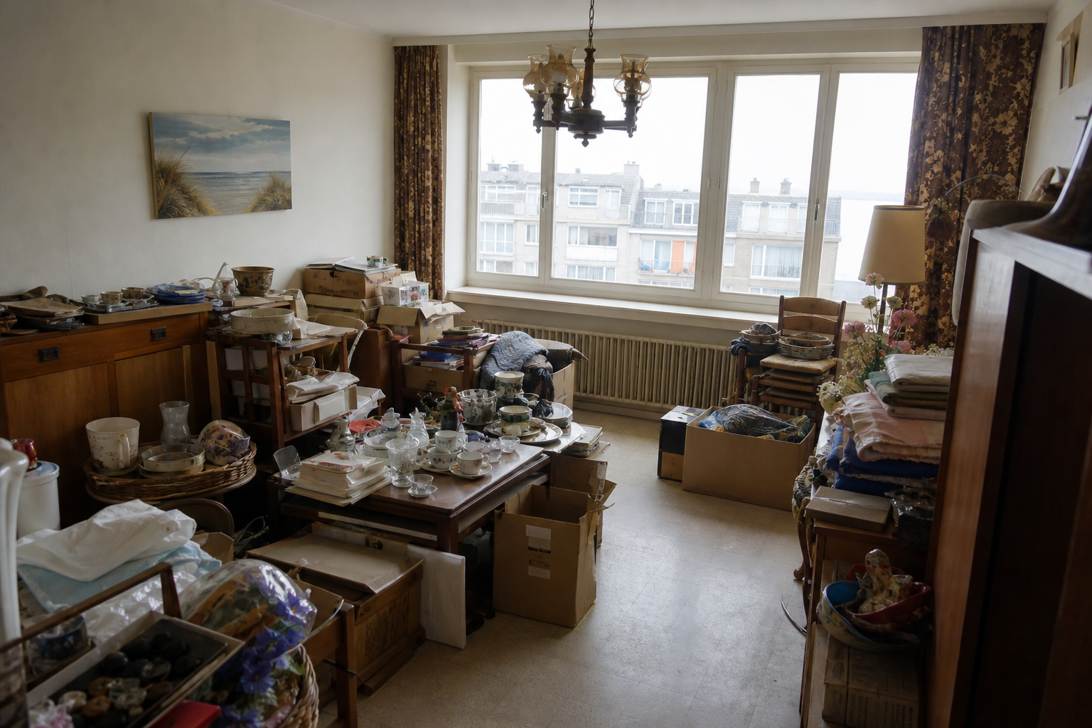 Vide appartement de vacances à Blankenberge : avant, en cours et après — avant débarras