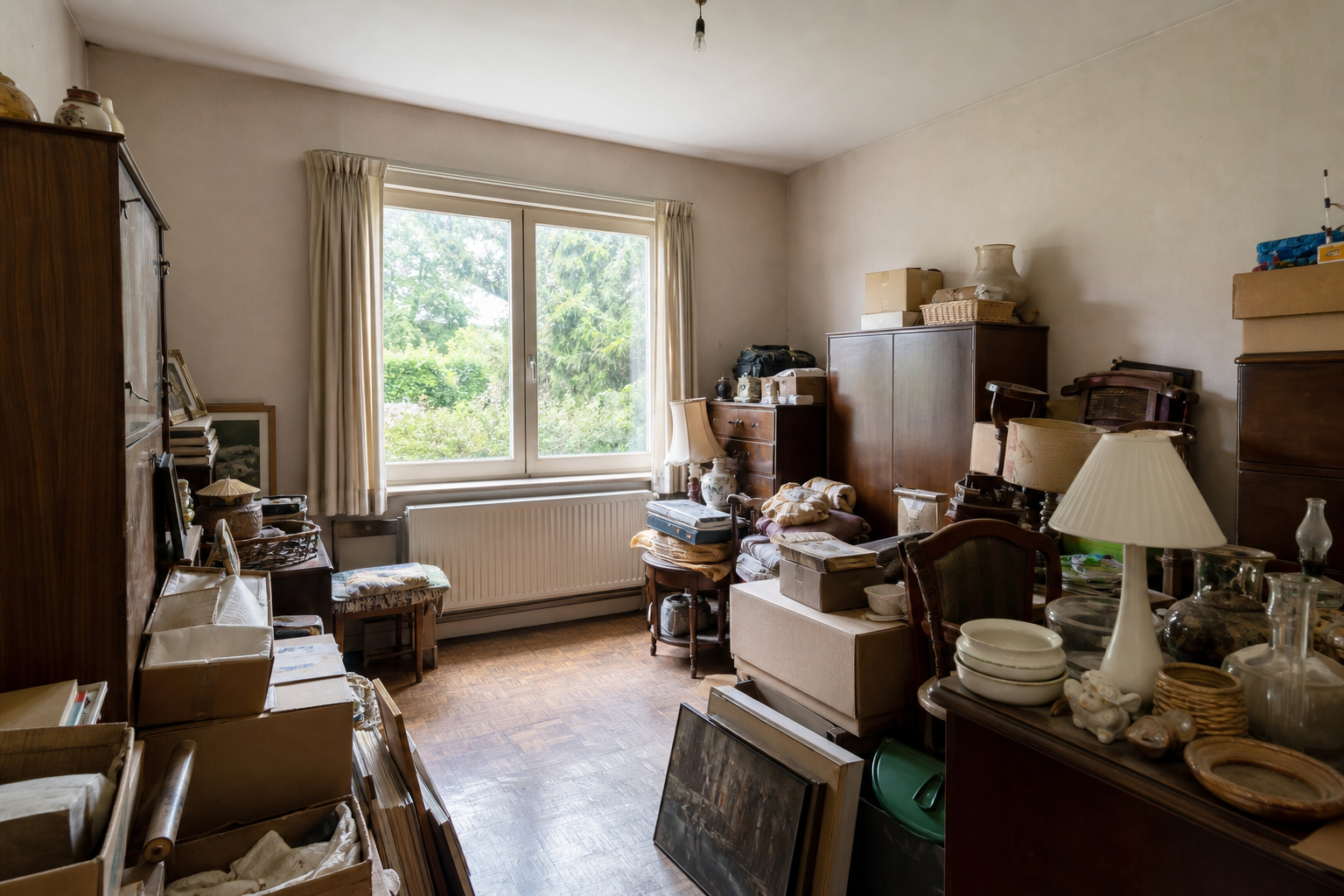 Vide villa à Boechout : avant, en cours et après — avant débarras