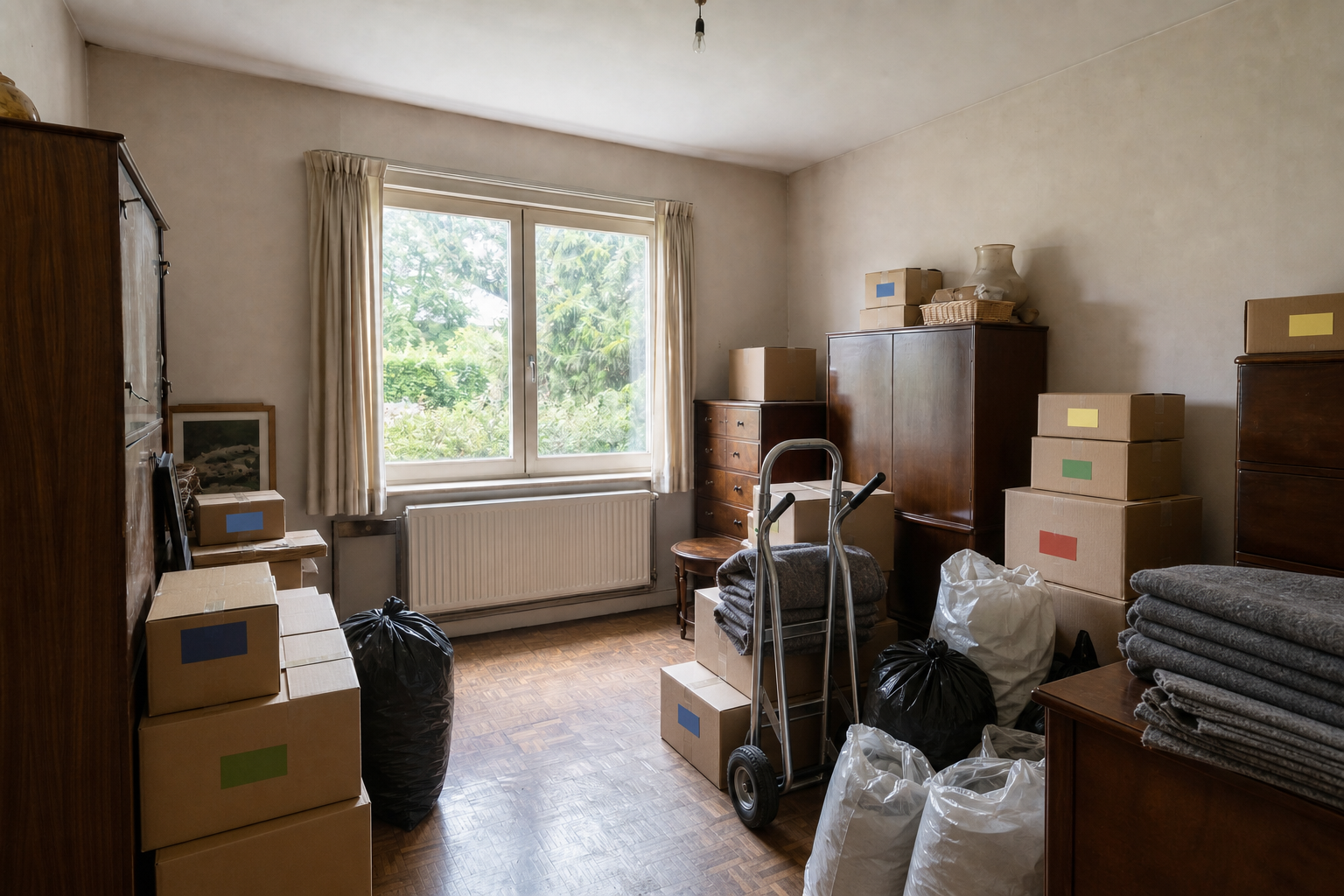 Vide villa à Boechout : avant, en cours et après — intervention en cours