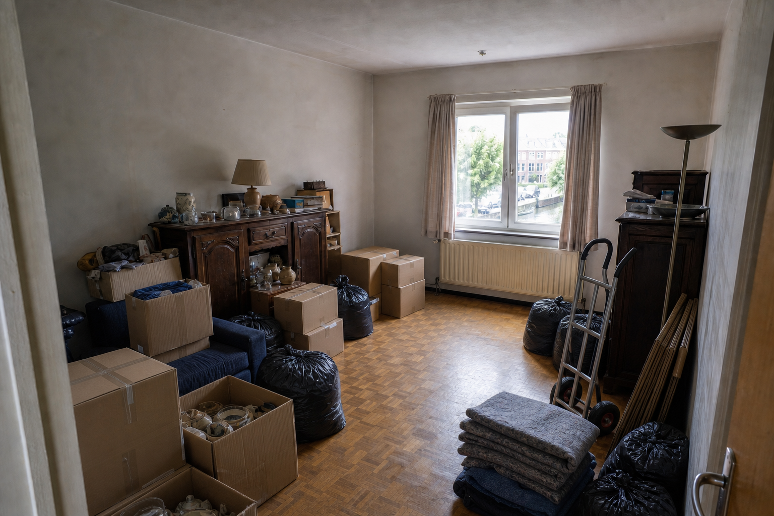 Vide maison mitoyenne à Boortmeerbeek : avant, en cours et après — intervention en cours