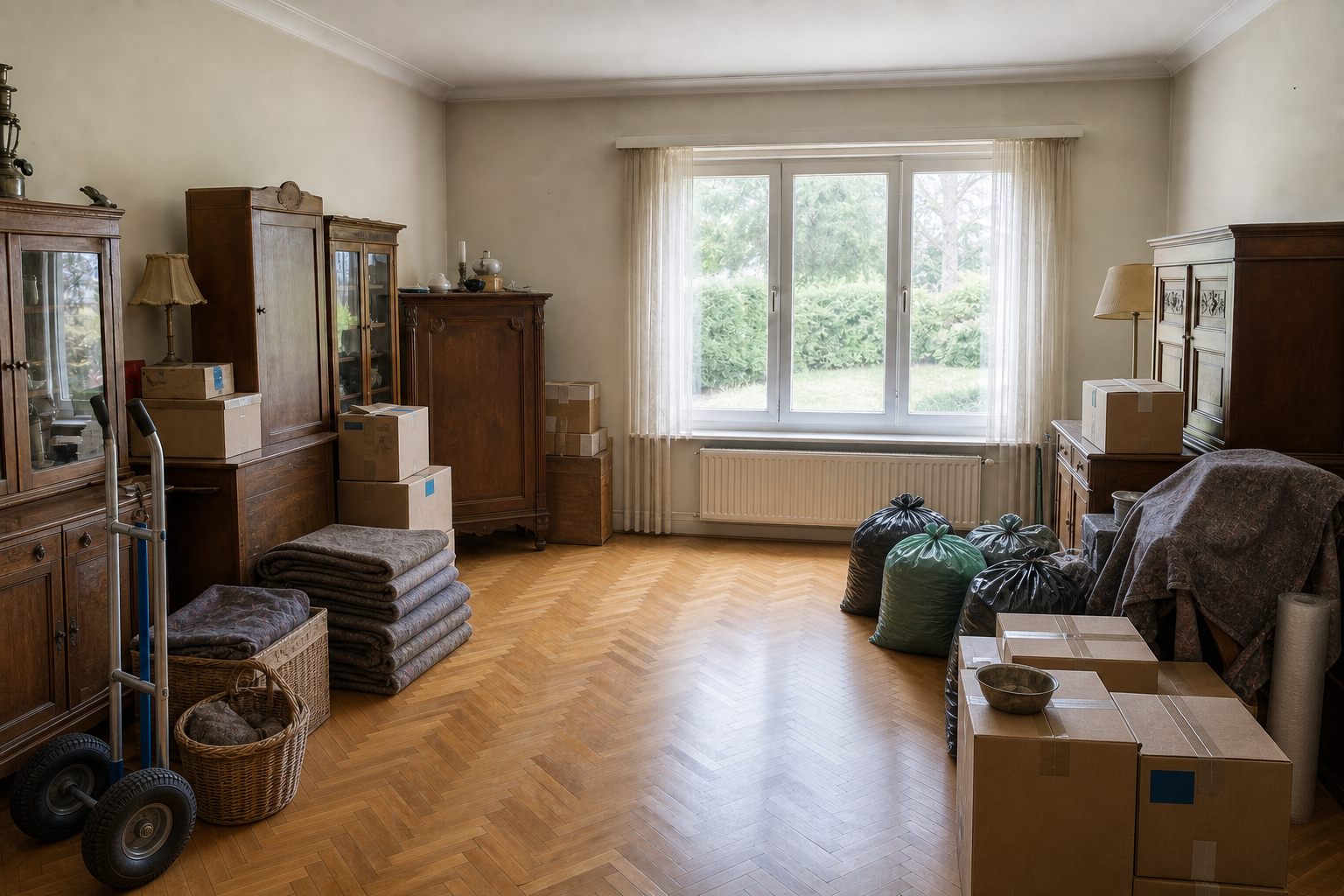 Vide villa avec dépendances à Brasschaat : avant, en cours et après — intervention en cours