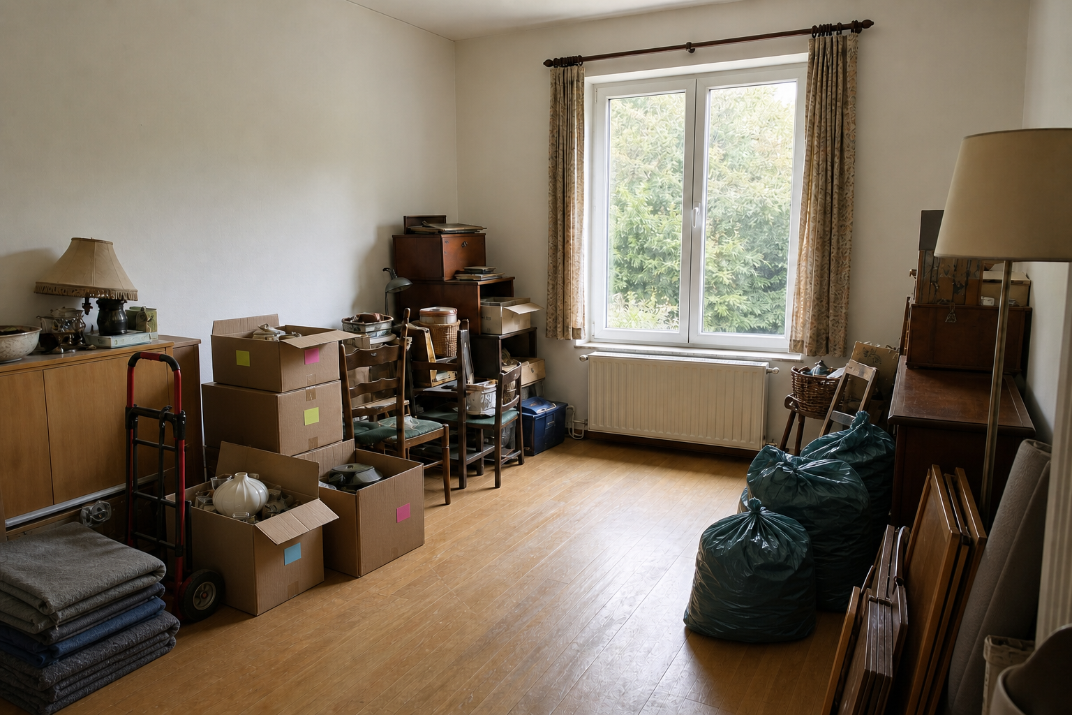 Vide maison familiale à Buggenhout : avant, en cours et après — intervention en cours