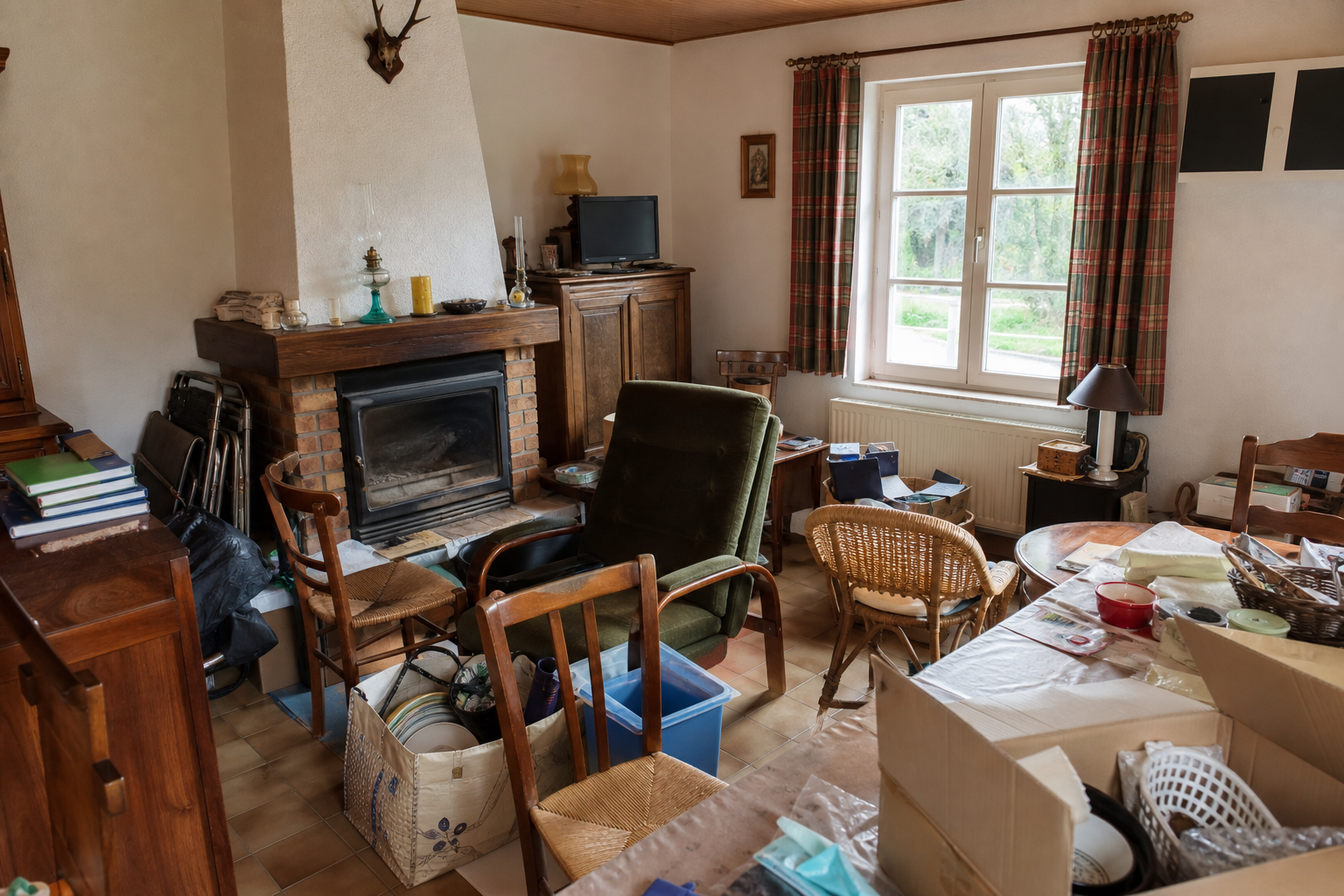 Vide résidence secondaire à Cerfontaine : avant, en cours et après — avant débarras