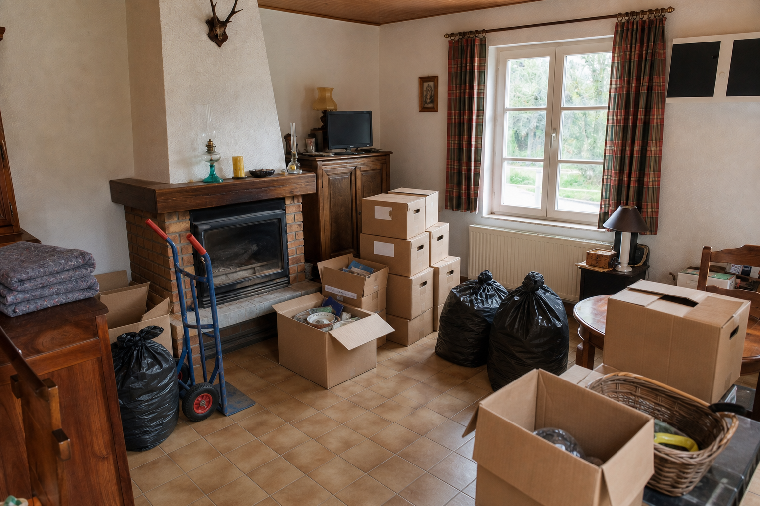 Vide résidence secondaire à Cerfontaine : avant, en cours et après — intervention en cours
