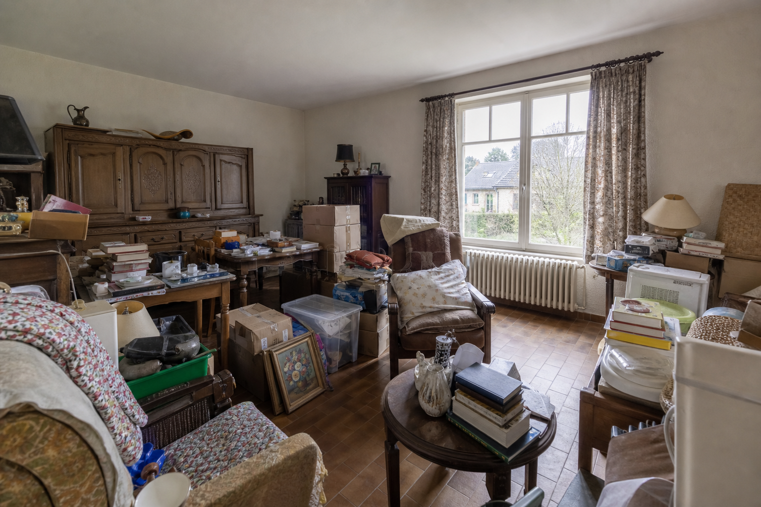 Vide maison familiale à Chastre : avant, en cours et après — avant débarras