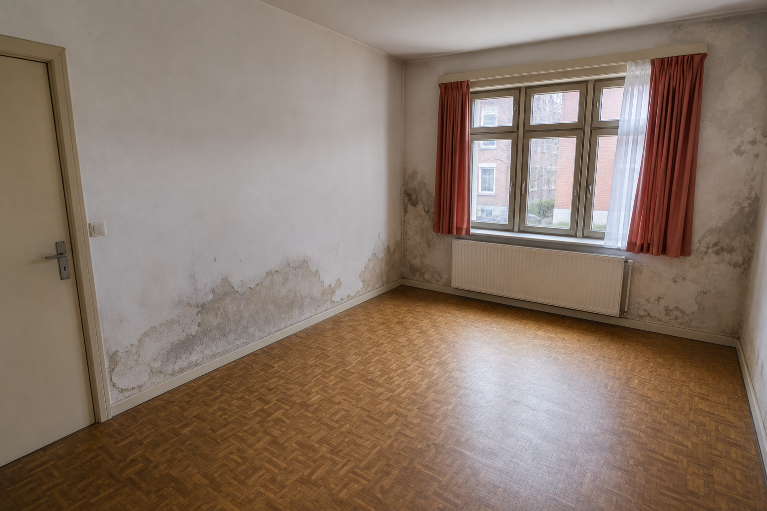 Vide maison de vallée à Chaudfontaine : avant, en cours et après — après débarras