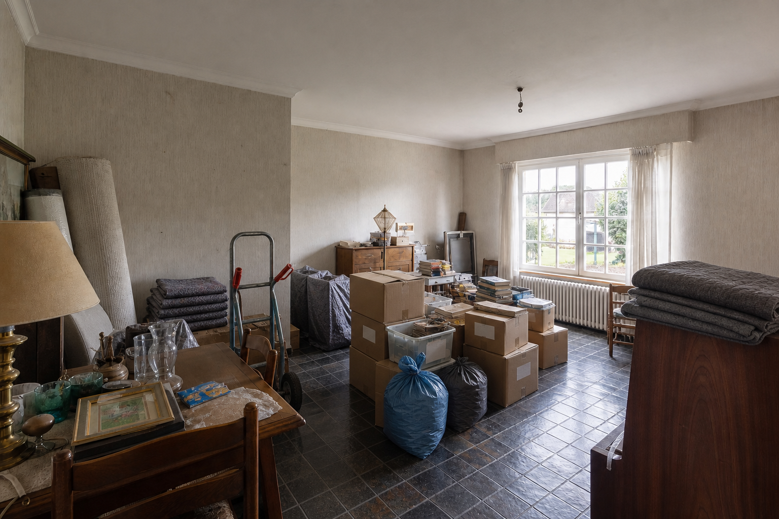 Vide villa résidentielle à Chaumont-Gistoux : avant, en cours et après — intervention en cours