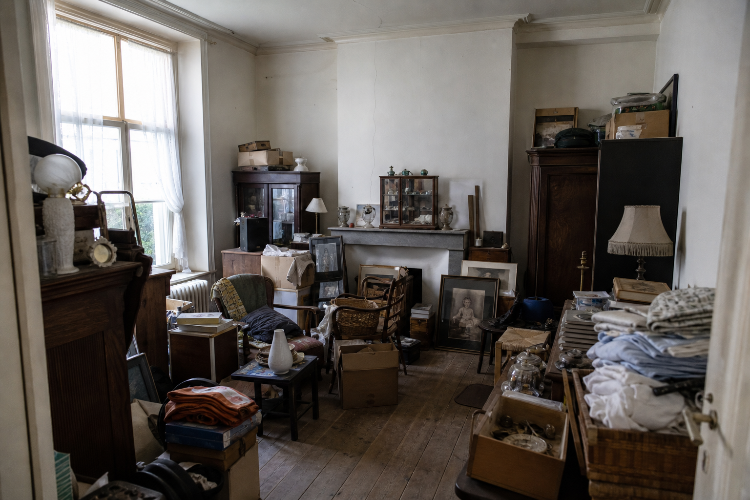 Débarras après départ en maison de repos à Chimay : avant, en cours et après — avant débarras