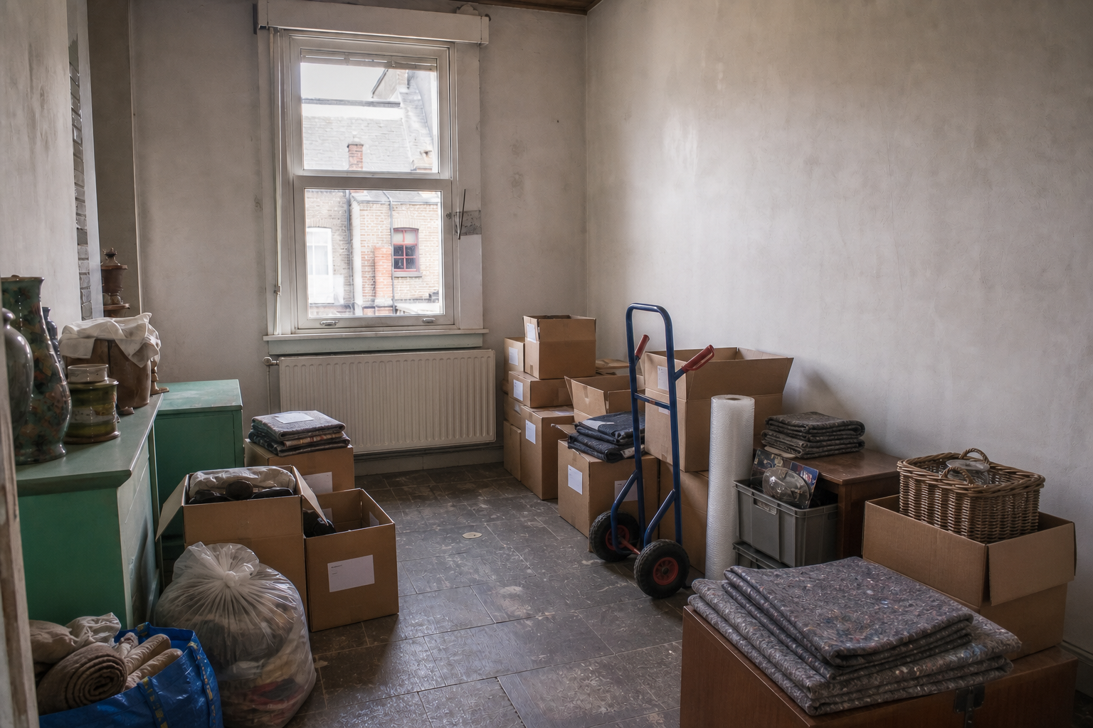 Vide maison ouvrière à Court-Saint-Étienne : avant, en cours et après — intervention en cours