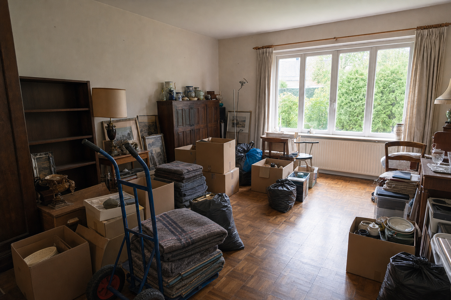 Vide villa à De Pinte : avant, en cours et après — intervention en cours
