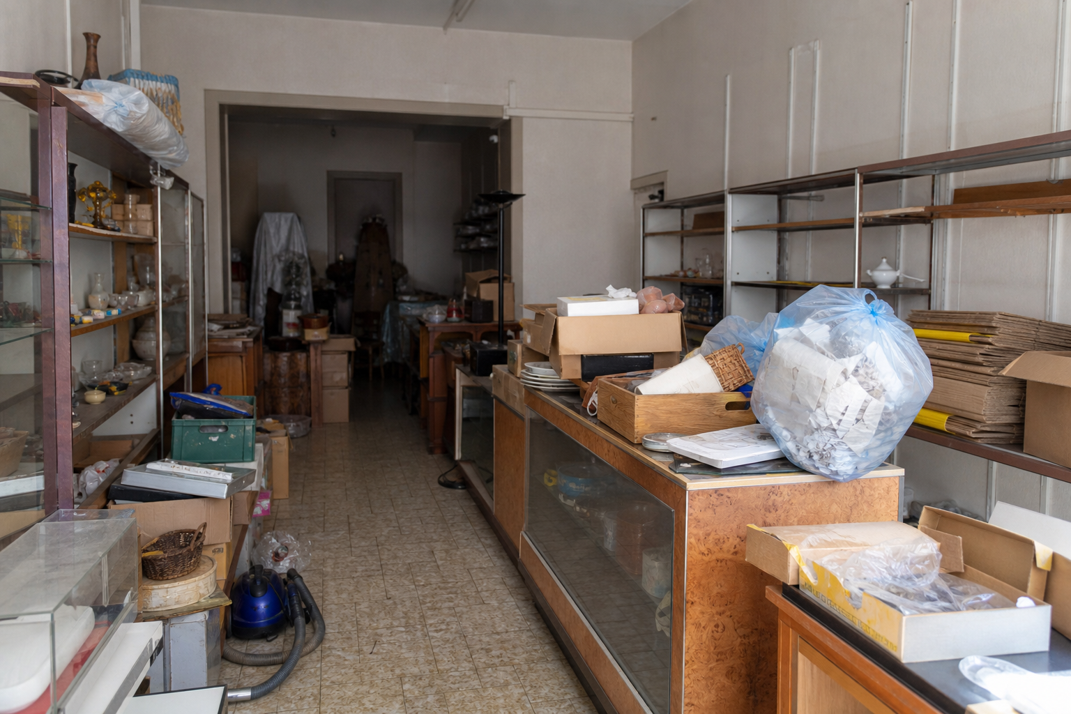 Vide commerce à Deinze : avant, en cours et après — avant débarras
