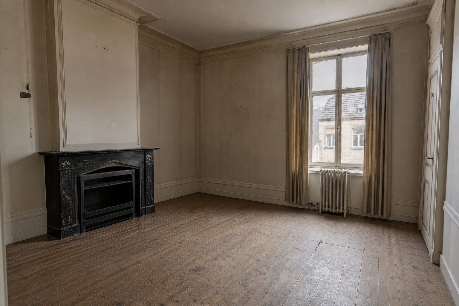Vide maison de maître à Enghien : avant, en cours et après — après débarras