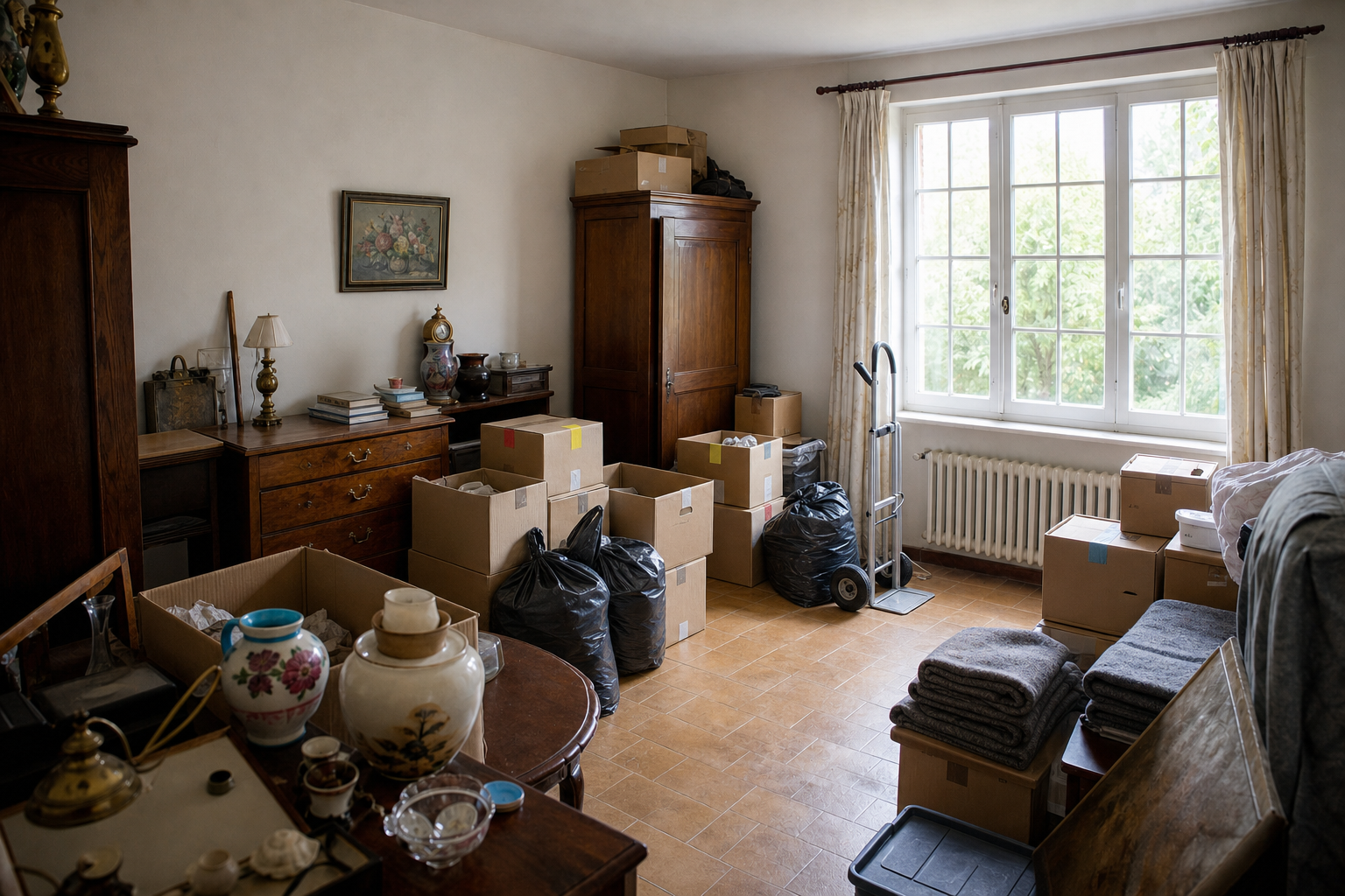 Vide villa quatre façades à Fernelmont : avant, en cours et après — intervention en cours