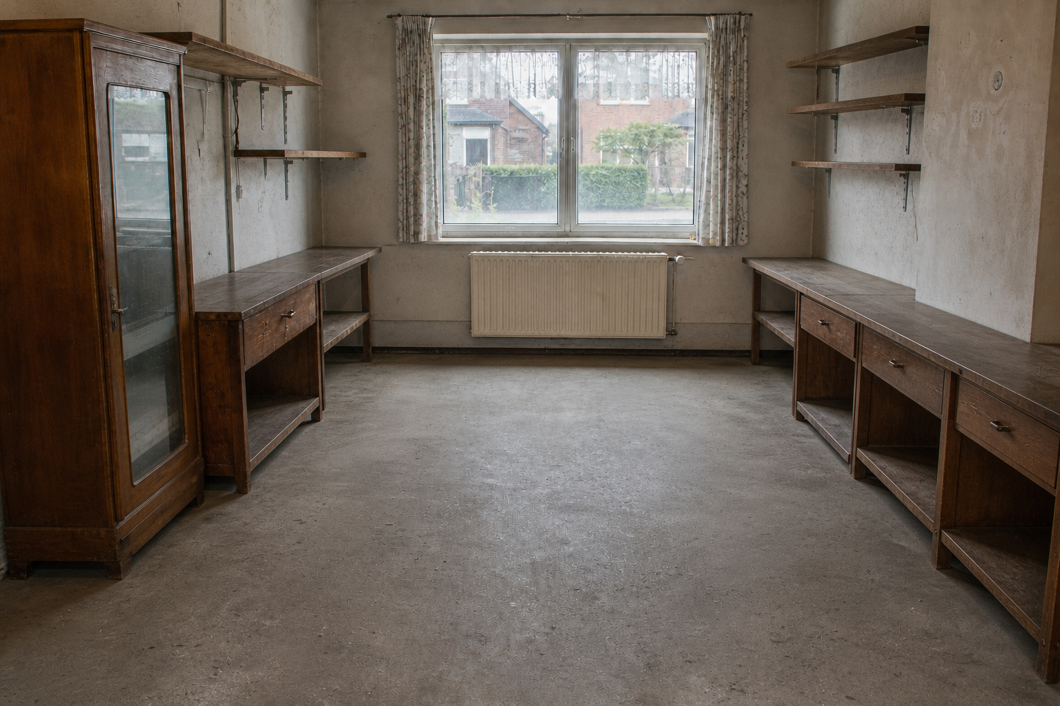 Vide garage-atelier à Fontaine-l’Evêque : avant, en cours et après — après débarras