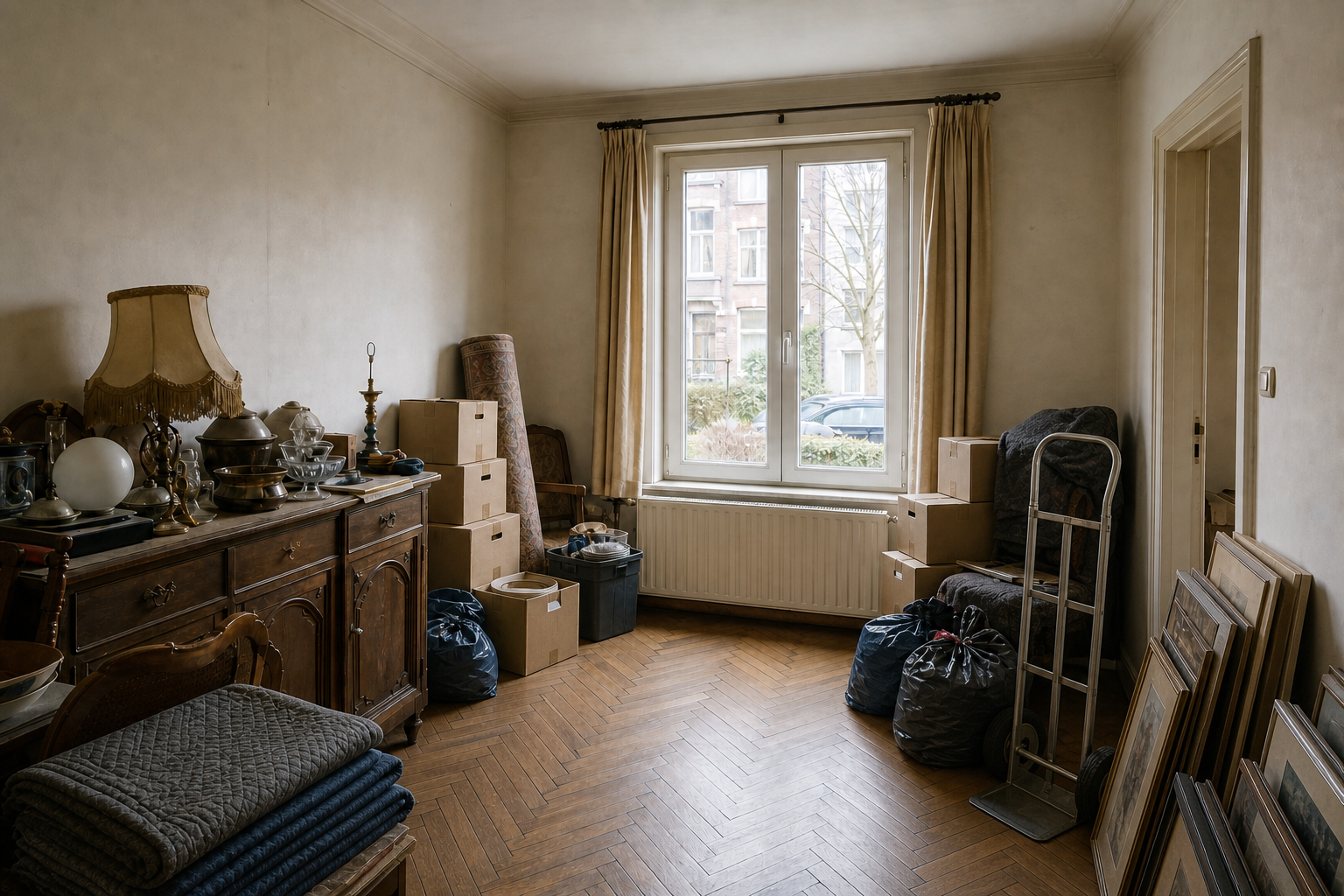 Vide maison avant rénovation à Forest : avant, en cours et après — intervention en cours