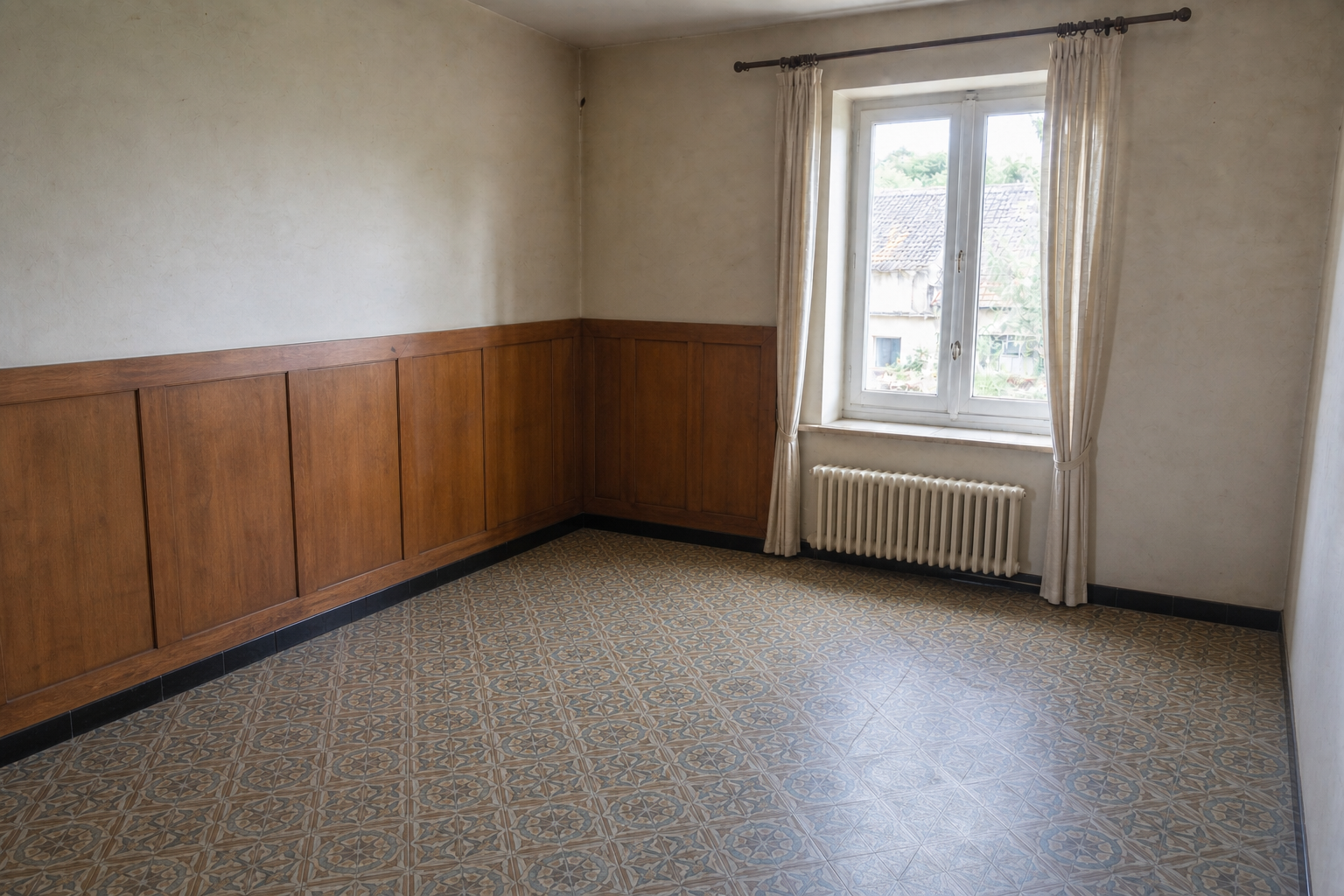 Vide maison villageoise avec grange à Geetbets : avant, en cours et après — après débarras