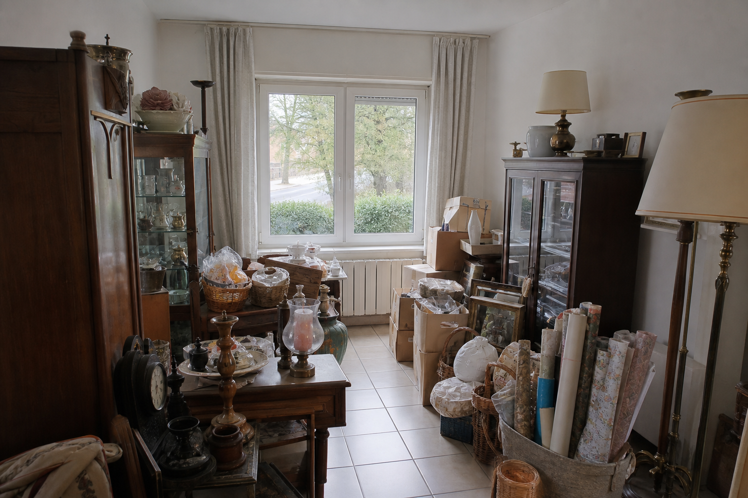 Vide commerce à Grimbergen : avant, en cours et après — avant débarras