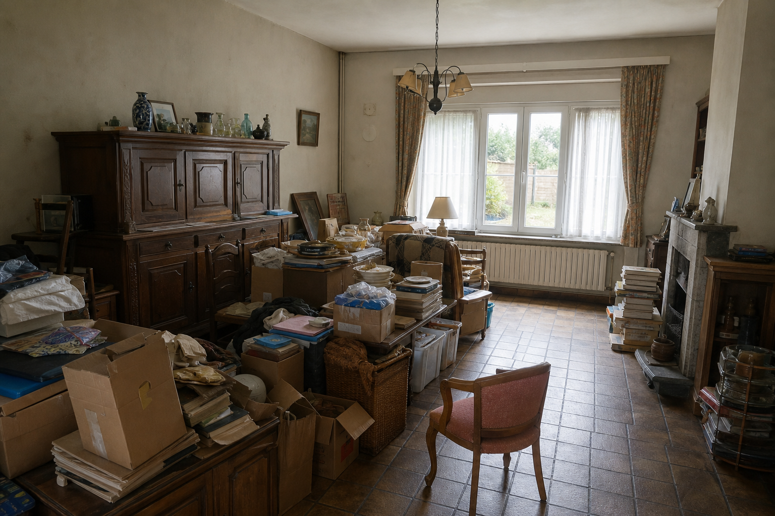 Vide maison familiale à Haacht : avant, en cours et après — avant débarras