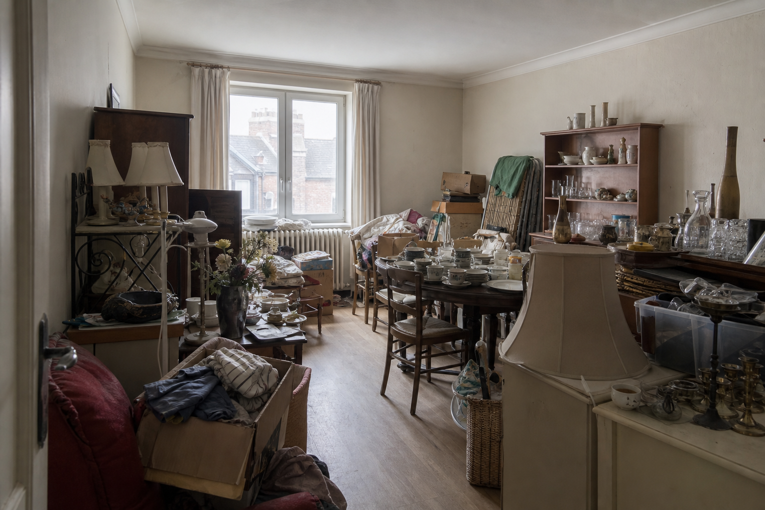 Vide appartement à Habay : avant, en cours et après — avant débarras