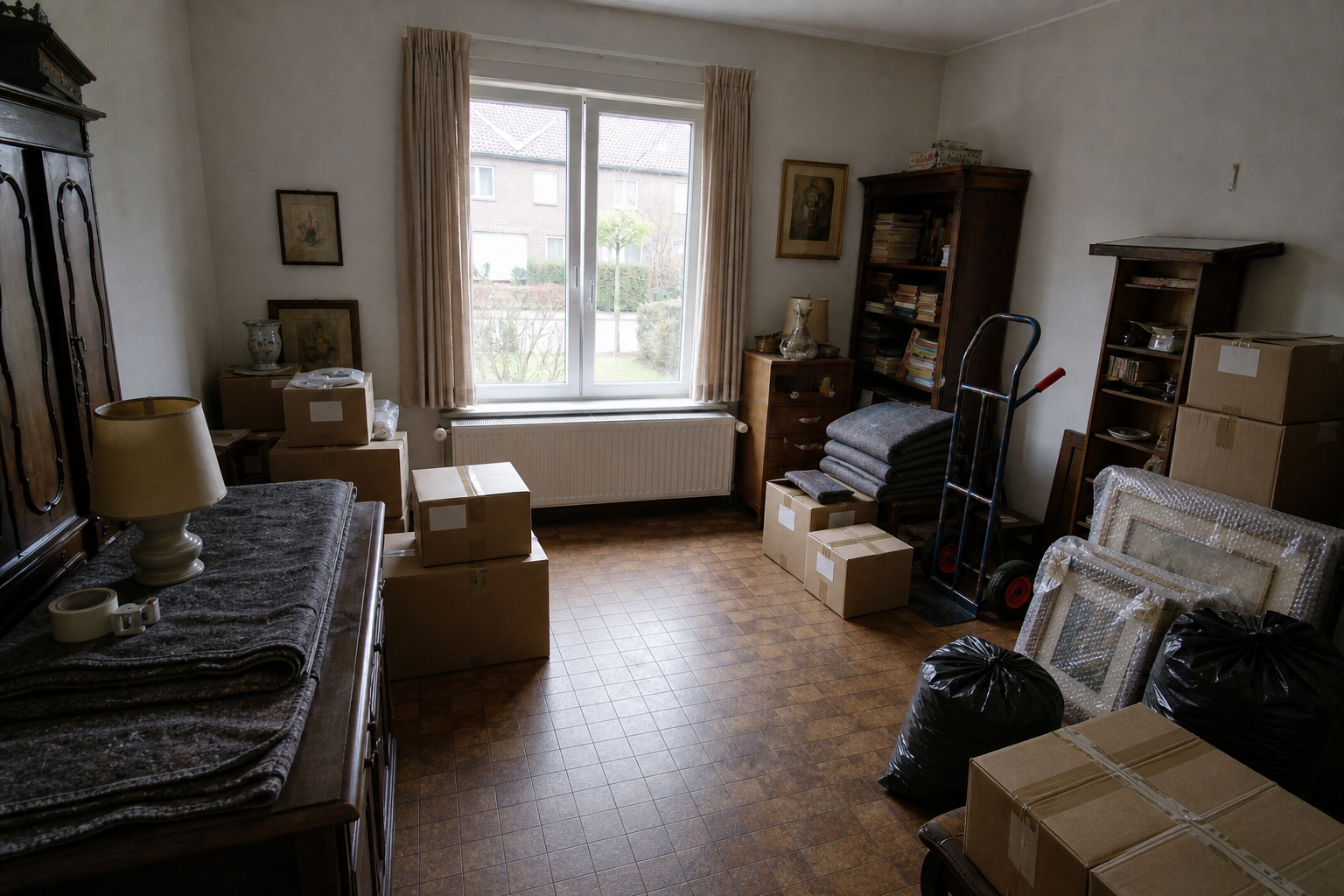 Vide maison brabançonne à Halle : avant, en cours et après — intervention en cours