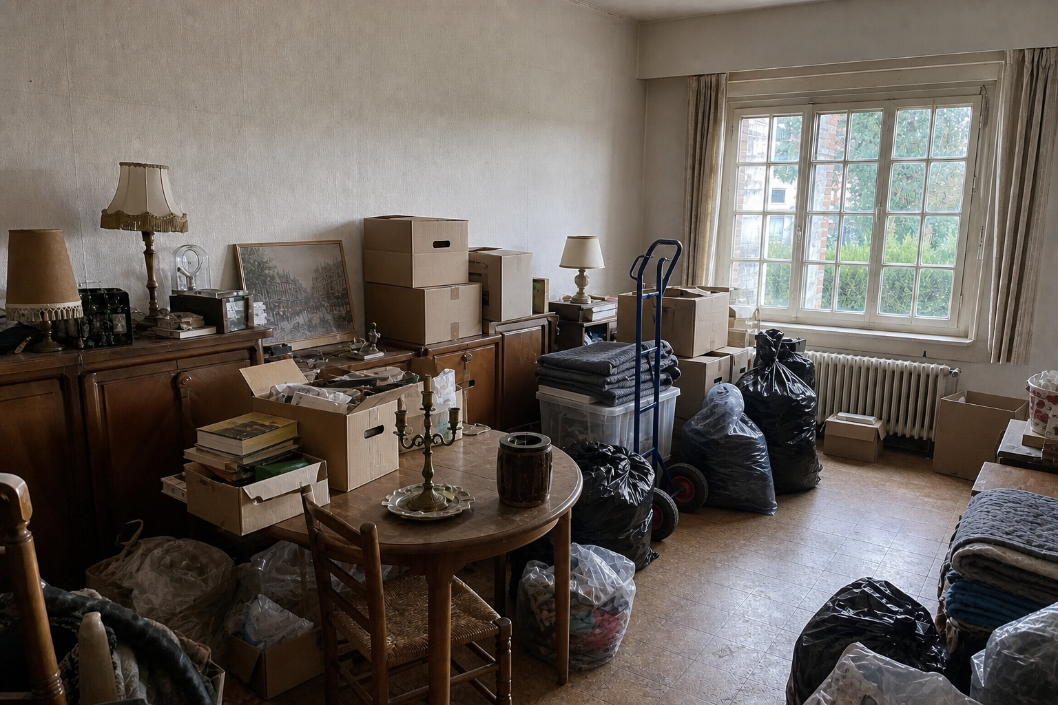 Vide villa quatre façades à Hamont-Achel : avant, en cours et après — intervention en cours