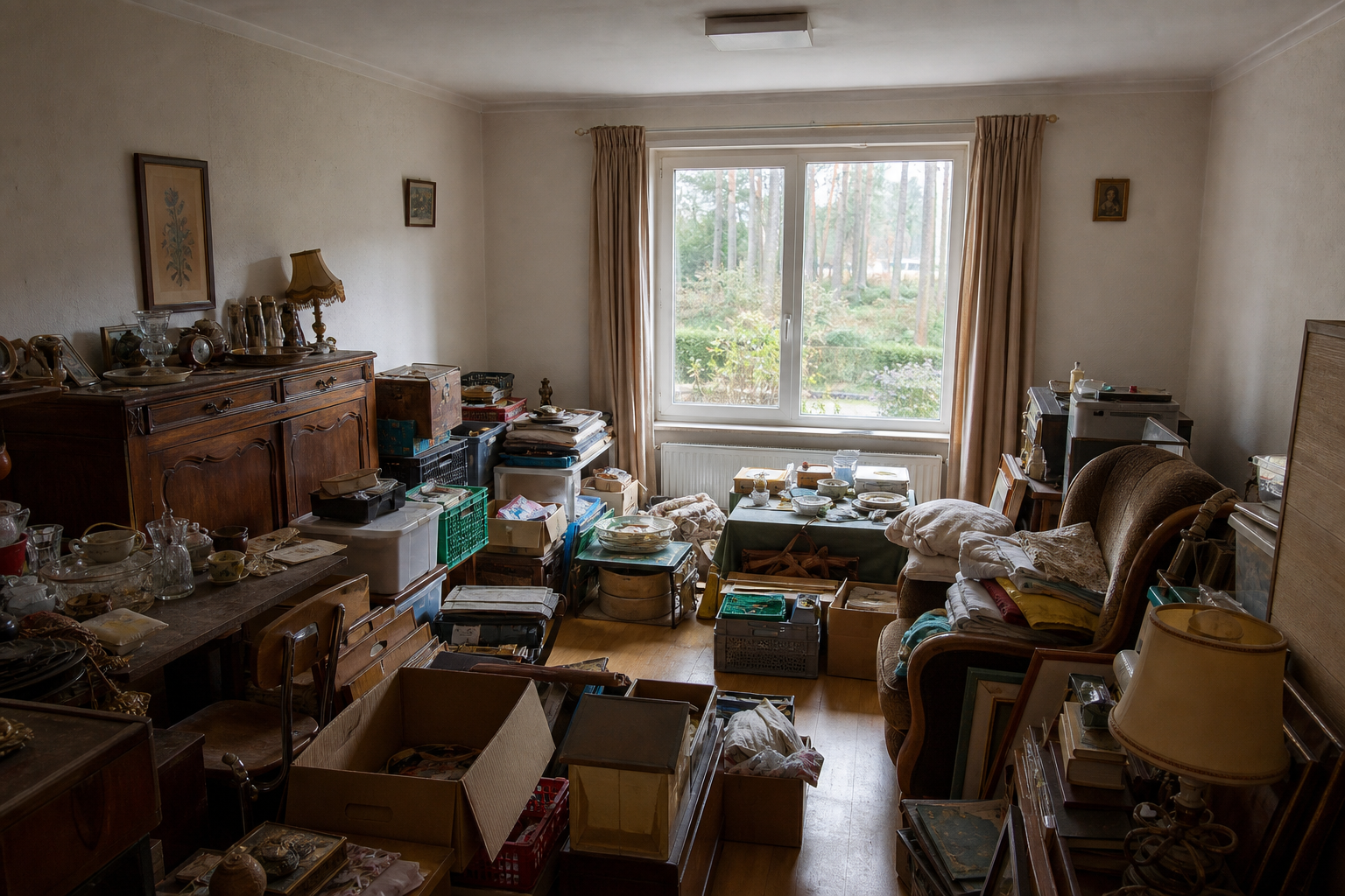 Vide maison de plain-pied en lisière de forêt à Hechtel-Eksel : avant, en cours et après — avant débarras