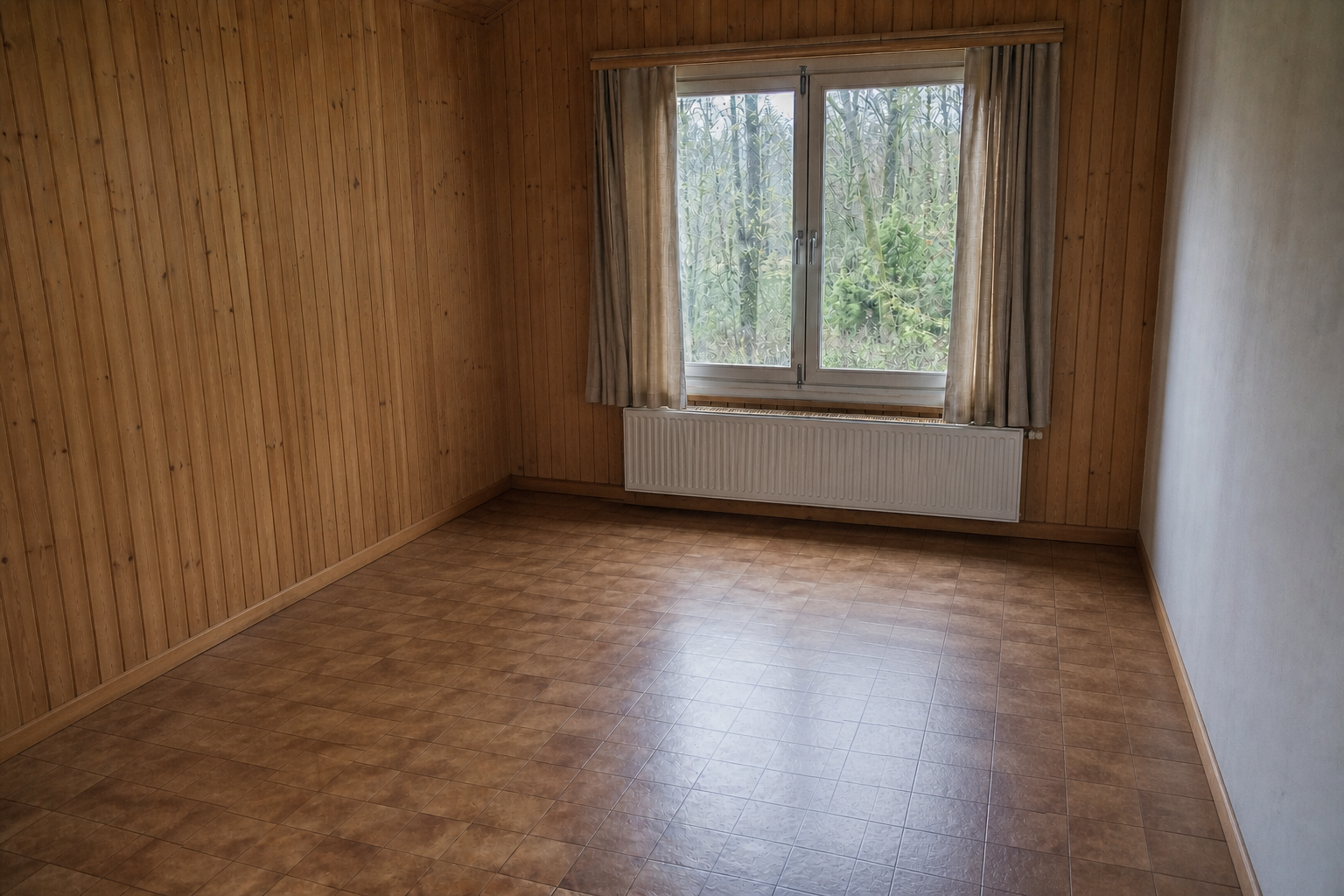 Vide chalet de vacances à Herbeumont : avant, en cours et après — après débarras
