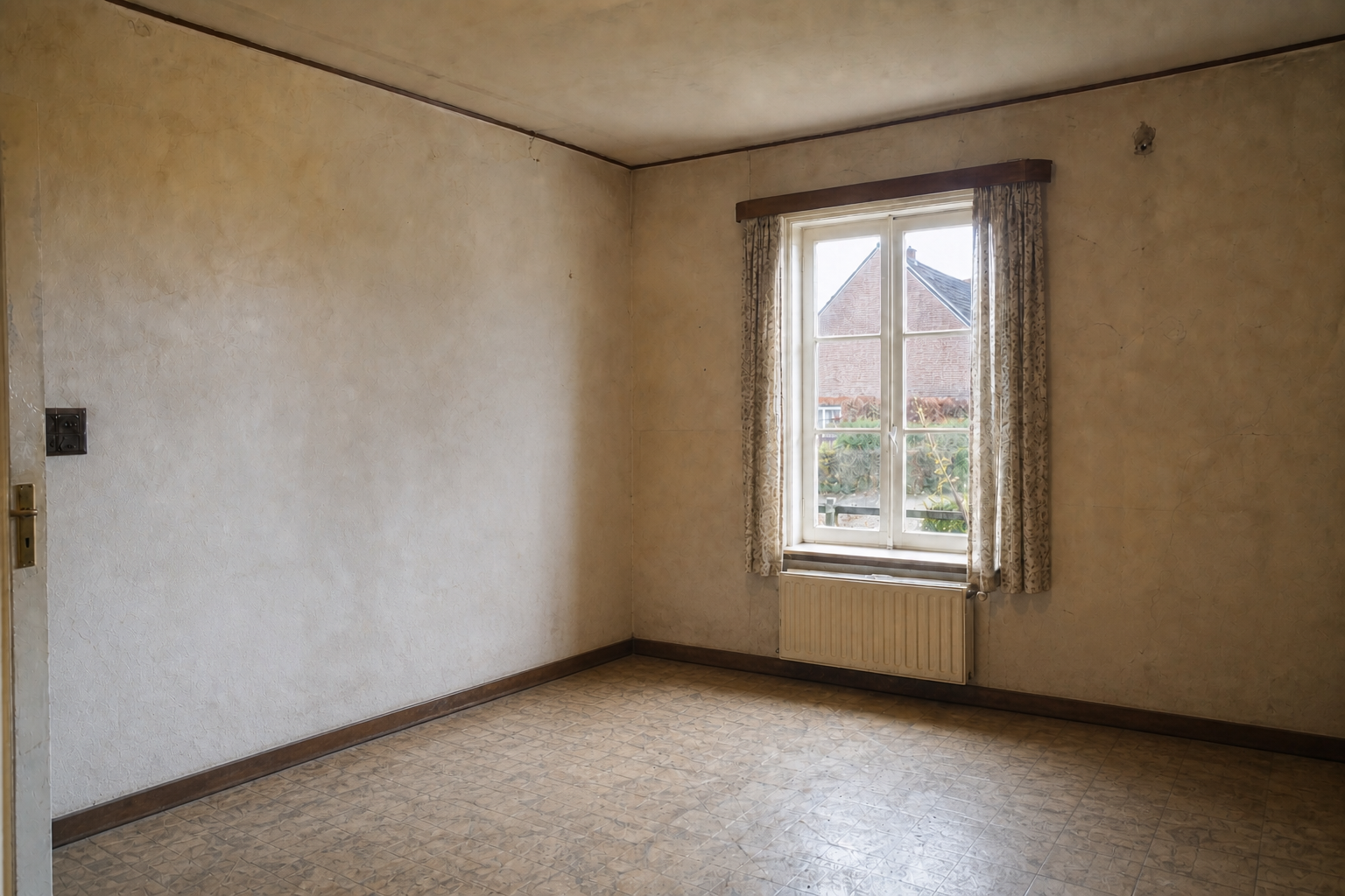 Vide maison ouvrière à Herenthout : avant, en cours et après — après débarras