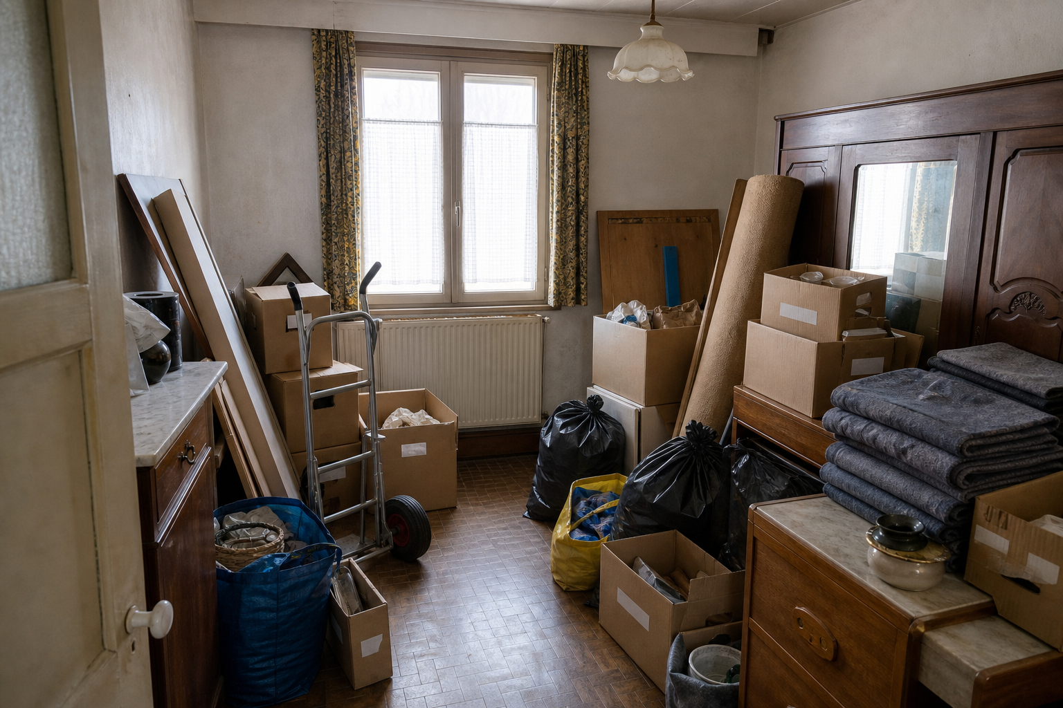 Vide petite maison rurale à Herstappe : avant, en cours et après — intervention en cours