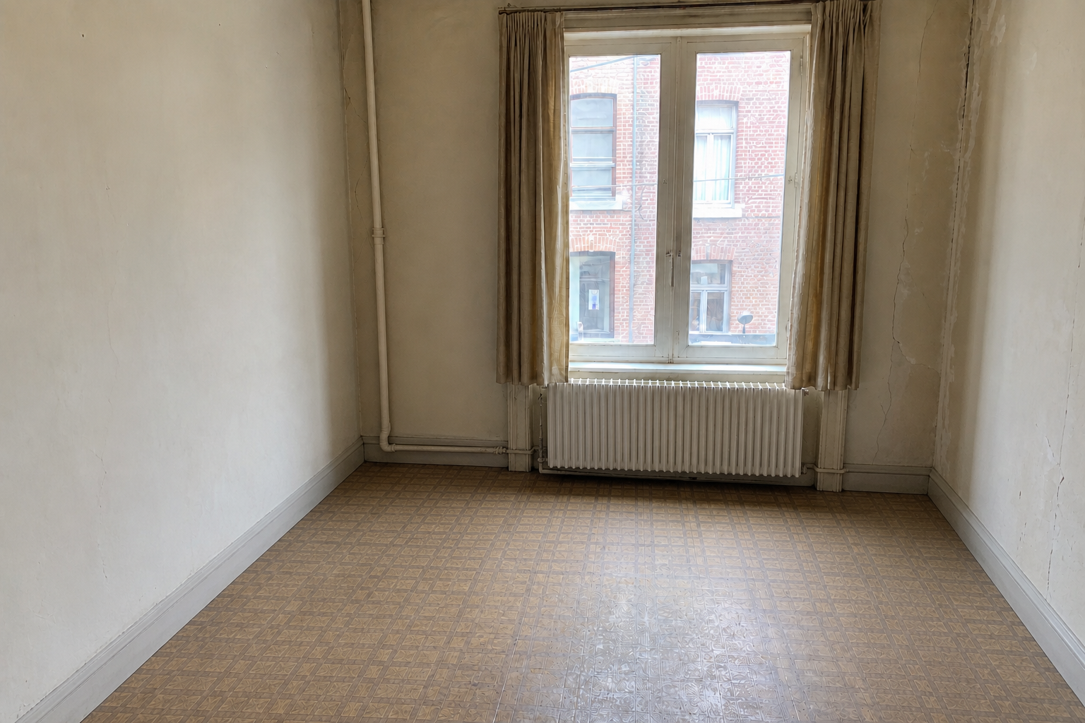 Vide maison mitoyenne à Herve : avant, en cours et après — après débarras