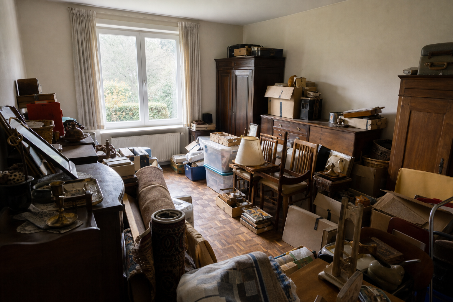 Vide villa avec dépendance de jardin à Heusden-Zolder : avant, en cours et après — avant débarras