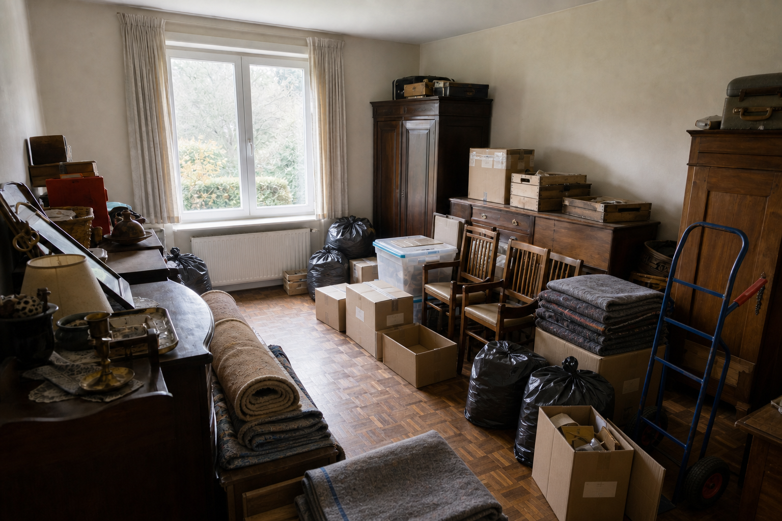 Vide villa avec dépendance de jardin à Heusden-Zolder : avant, en cours et après — intervention en cours