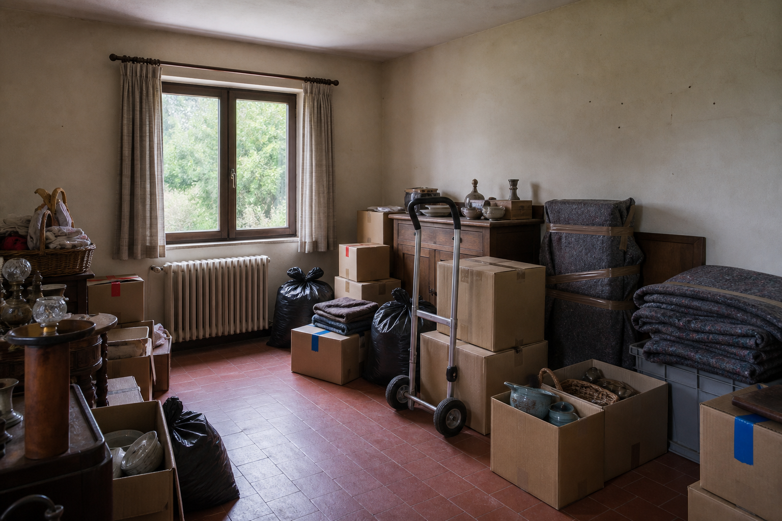 Vide maison de campagne avec dépendances à Honnelles : avant, en cours et après — intervention en cours