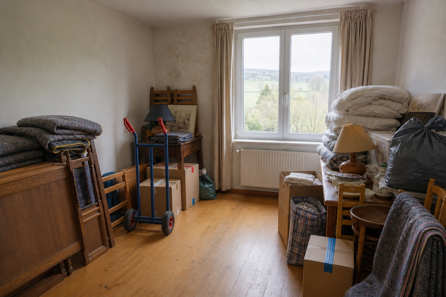 Vide gîte touristique à Houffalize : avant, en cours et après — intervention en cours