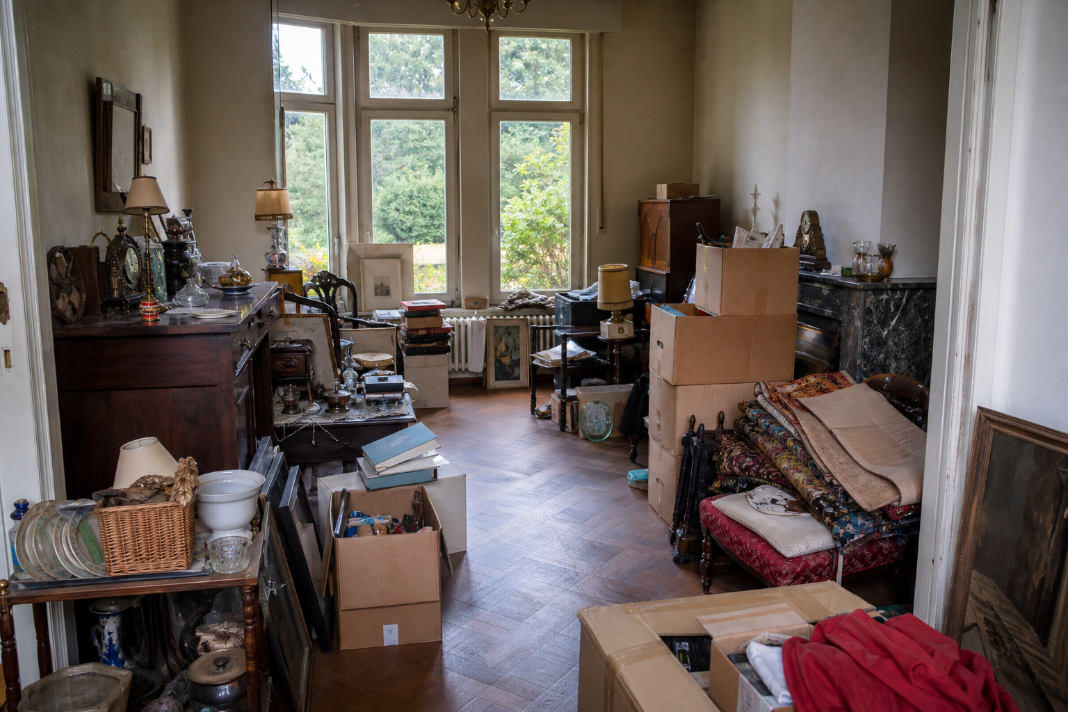 Vide villa à Hove : avant, en cours et après — avant débarras