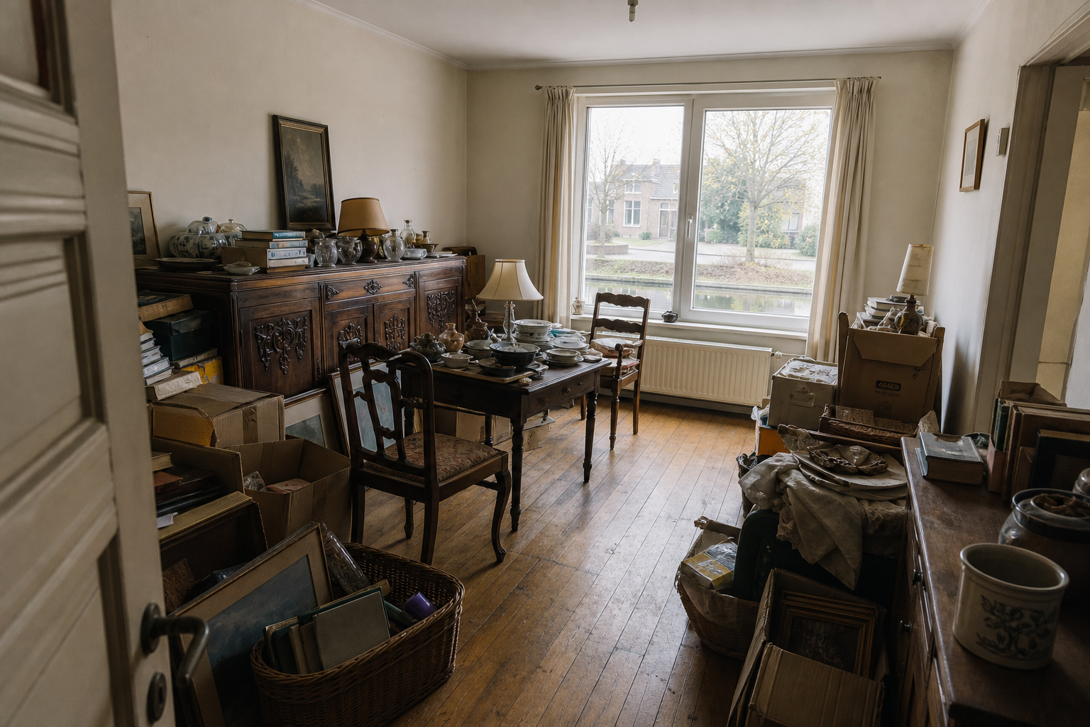 Vide maison familiale à Ingelmunster : avant, en cours et après — avant débarras