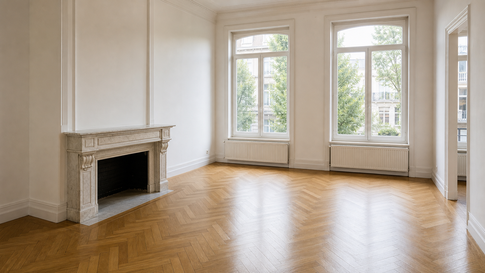 Vide appartement à Ixelles : avant, en cours et après — après débarras