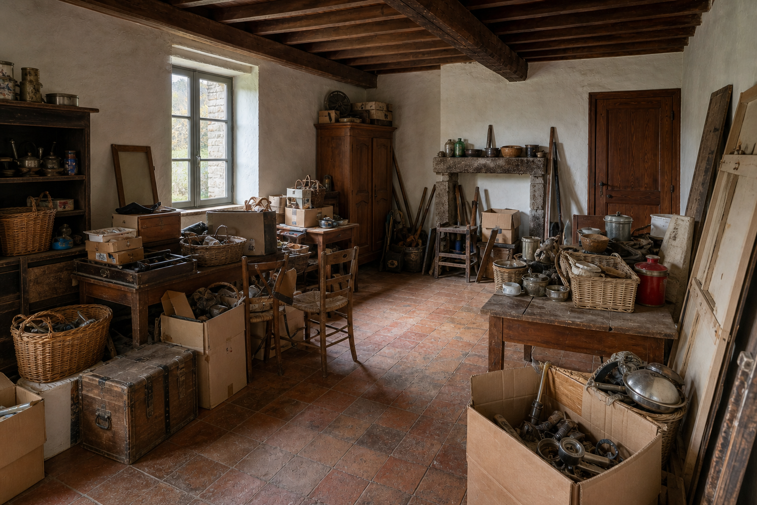 Vide maison familiale à Jemeppe-sur-Sambre : avant, en cours et après — avant débarras