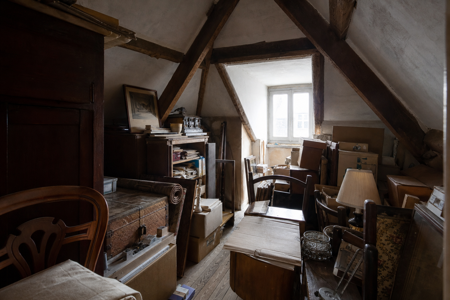 Débarras de grenier et de maison à Jette : avant, en cours et après — avant débarras