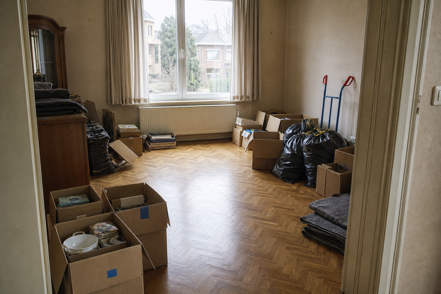 Vide villa à Juprelle : avant, en cours et après — intervention en cours