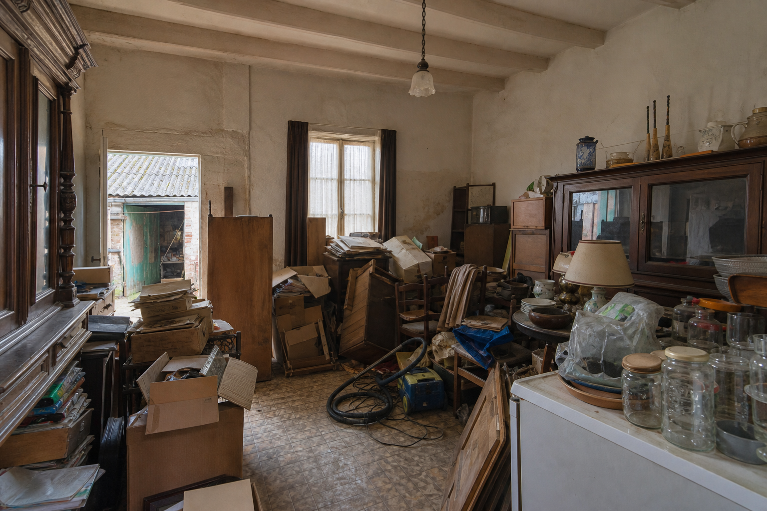 Vide maison familiale à Kalmthout : avant, en cours et après — avant débarras