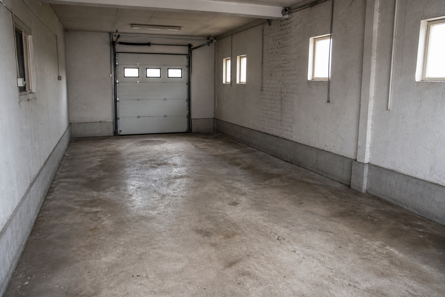 Vide garage-atelier à Kaprijke : avant, en cours et après — après débarras